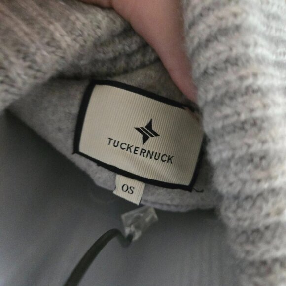 Tuckernuck Grey Wool Blend Full Zip Huntington Poncho Jacket Size OS - Picture 14 of 16